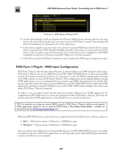 Line 6 FBV MkII Advanced User Guide, English (Rev. 2)