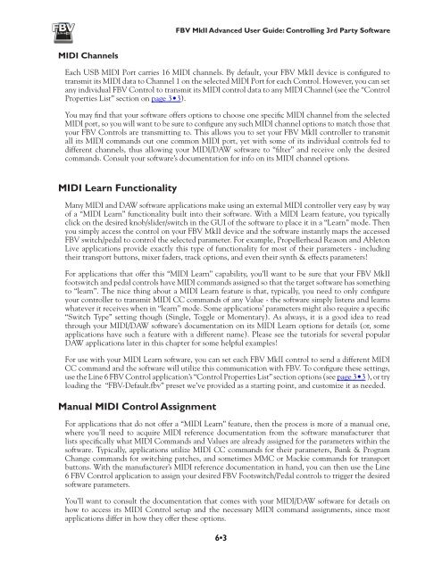 Line 6 FBV MkII Advanced User Guide, English (Rev. 2)