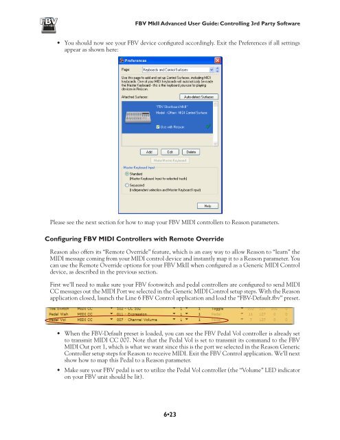 Line 6 FBV MkII Advanced User Guide, English (Rev. 2)