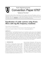 Equalization of Audio Systems using Kautz Filters ... - TKK Acoustics