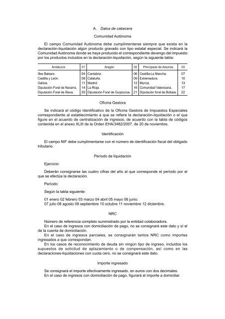 ANEXO I Anexo V bis. Formato electrÃ³nico modelo 581. Impuesto ...