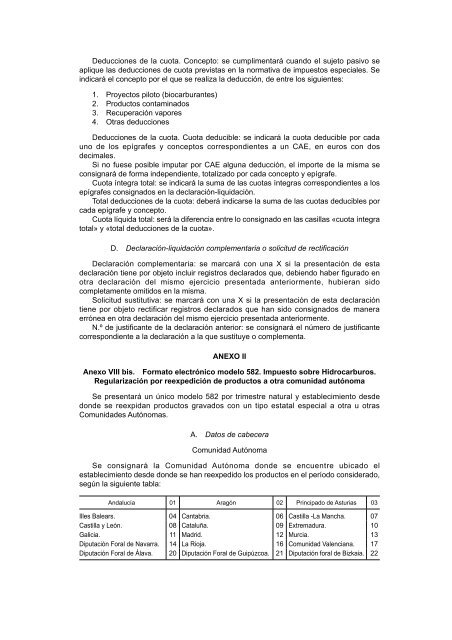 ANEXO I Anexo V bis. Formato electrÃ³nico modelo 581. Impuesto ...