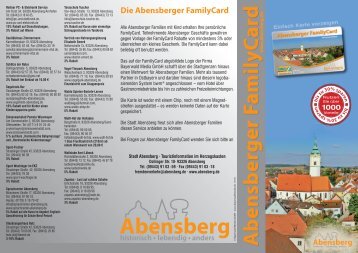 Die Abensberger FamilyCard - Stadt Abensberg