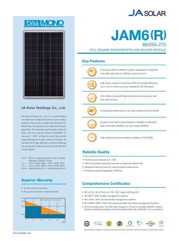 JAM6(R) 60 255-275 - natural energy