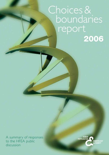 Choices & boundaries report - Human Fertilisation and Embryology ...