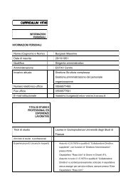 CURRICULUM VITAE Burgassi - Estav Centro