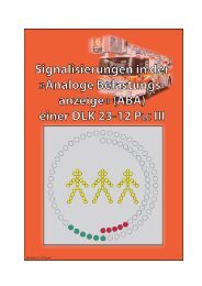 Signalisierungen in der analogen Belastungsanzeige - Berliner ...