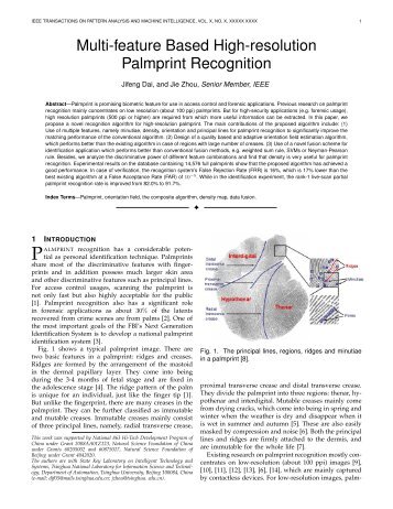 Multi-feature Based High-resolution Palmprint Recognition