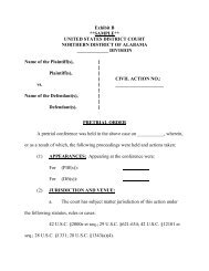 DIVISION Name of the Plaintiff(s) - Northern District of Alabama