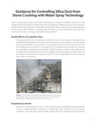 Guidance for Controlling Silica Dust from Stone Crushing with Water ...