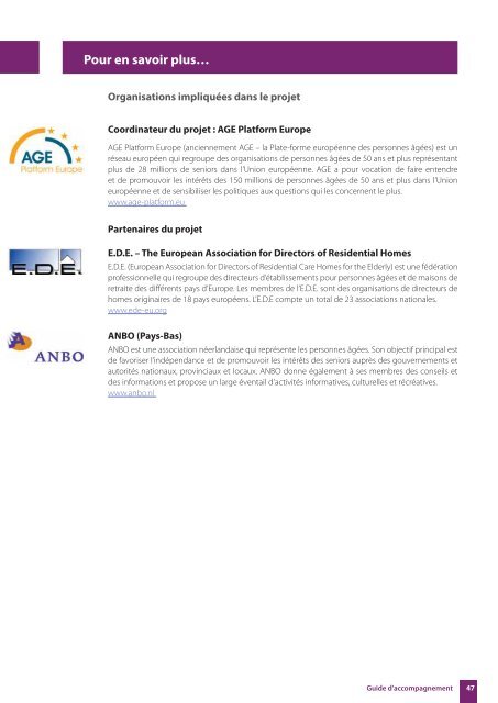 Guide d'accompagnement - AGE Platform Europe