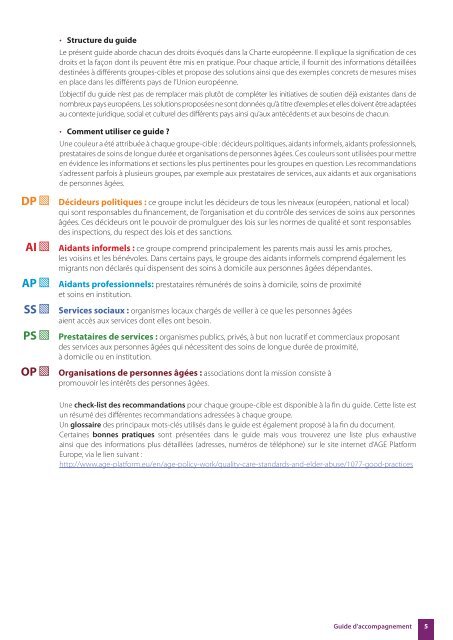 Guide d'accompagnement - AGE Platform Europe