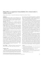 Meal effect on magnesium bioavailability from mineral water in ...