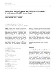 Migration of Sakhalin taimen (Parahucho perryi) - Alaska Science ...