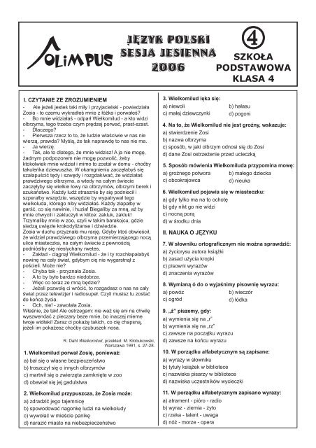 Olimpus Historia 2016 Klasa 4