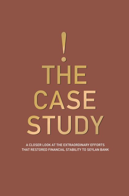 The Case Study - Seylan Bank