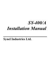 SY-400/A Installation Manual - Synel