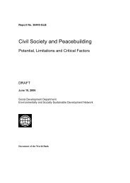 Civil Society and Peacebuilding - World Bank