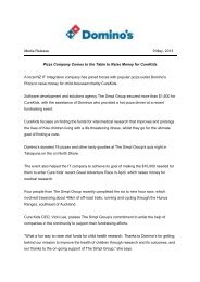 Media Release 9 May, 2013 Pizza Company ... - Domino's Pizza