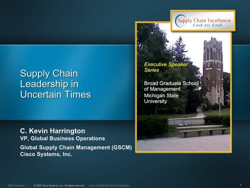 View presentation (PDF) - Department of Supply Chain Management