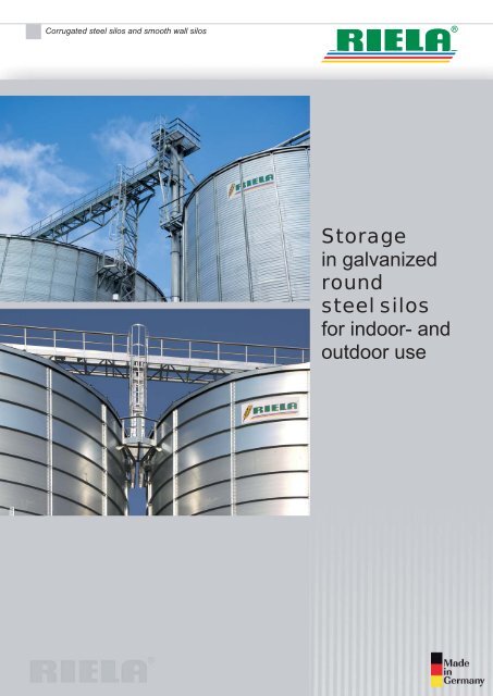 Storage in galvanized round steel silos for indoor- and ... - Riela