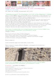 architetture di parole B&BART COLLINAS 19-20 settembre ... - Exibart