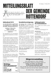 MITTEILUNGSBLATT DER GEMEINDE ROTTENDORF