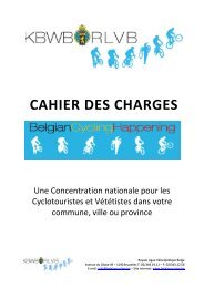 Cahier des charges Belgian Cycling Happening