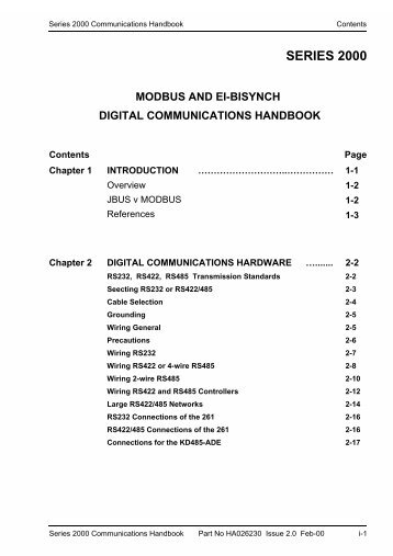 Series 2000 Communications Handbook