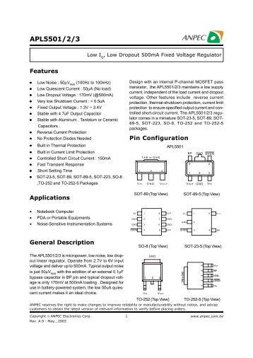 APL5501/2/3 - Datasheets