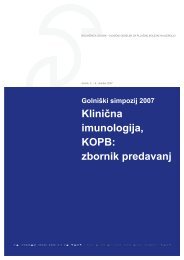 KliniÄna imunologija, KOPB: zbornik predavanj - BolniÅ¡nica Golnik