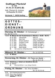 Oktober 2012 - Pfarrei St. Andreas in Grafling