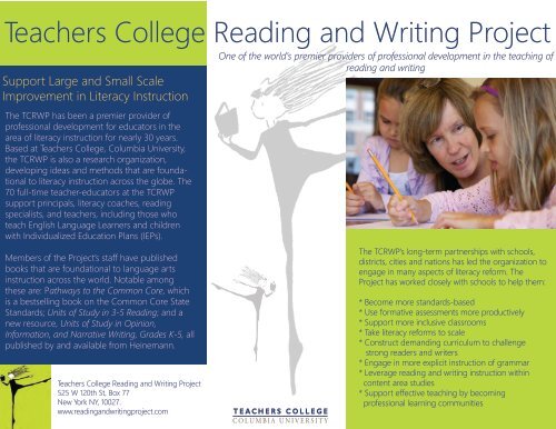 the Ways You Can Connect with TCRWP - The Reading & Writing ...