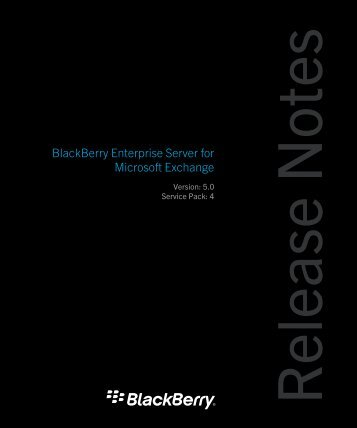 BlackBerry Enterprise Server for Microsoft Exchange Version 5.0 ...