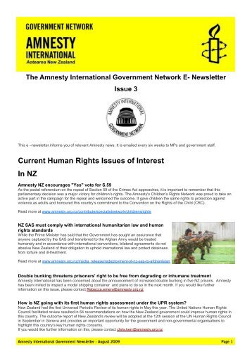 Newsletter - Amnesty International