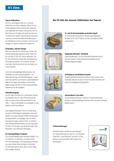 FC-250 FeldreChner - Topcon Positioning