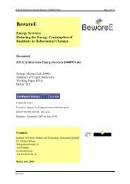 BewareE Energy Services - IZT - Institut für Zukunftsstudien und ...