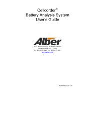 Cellcorder Battery Analysis System User's Guide - Alber