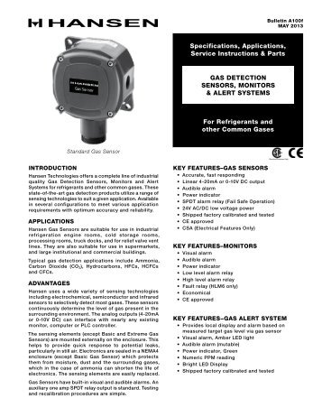 A100f Gas Detection - Hansen Technologies