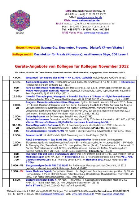 kryotherapie - MTS-Medizintechnik