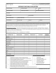 NOAA Form 57-03-35 Checkout Dive Skills Evaluation