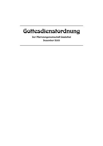 Gottesdienstordnung