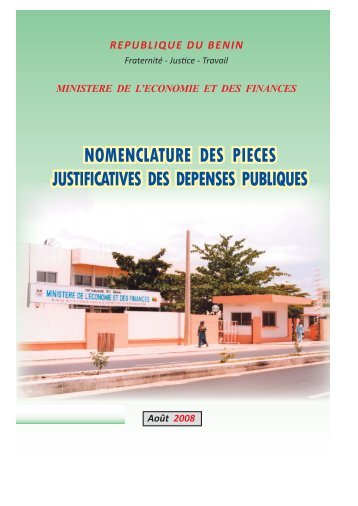 nomenclature des pieces justificatives des depenses publiques