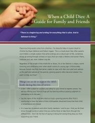 When a Child Dies: A Guide for Family and Friends - Caring ...