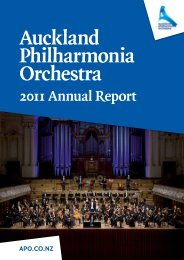 2011 Annual Report - the Auckland Philharmonia