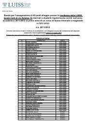 Bando per l'assegnazione di 40 posti alloggio presso la residenza ...