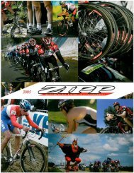 Download the 2005 Catalog - Zipp - Speed Weaponry