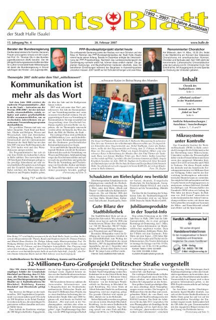 Bekanntmachungen Stadt Halle Saale