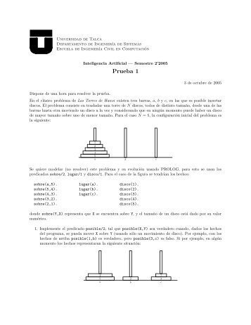 Prueba 1 - Universidad de Talca