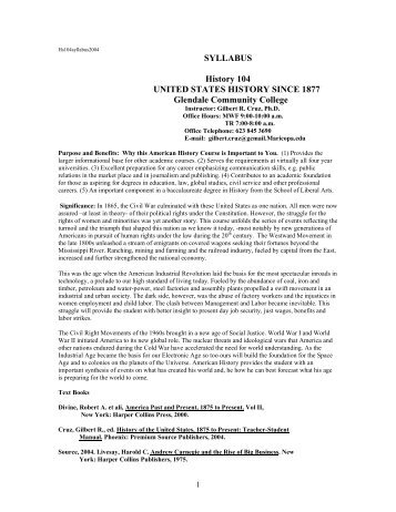hist 117a syllabus Home essays hist 1302 syllabus crn 62 hist 1302 syllabus crn 62 hist 1301 history of the us since 1877 fall 2013 crn: 62958. hist 117a syllabus Home essays hist 1302 syllabus crn 62 hist 1302 syllabus crn 62 hist 1301 history of the us since 1877 fall 2013 crn: 62958.
